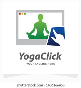 Yoga Click Logo Design Template