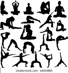 yoga collection 1 vector