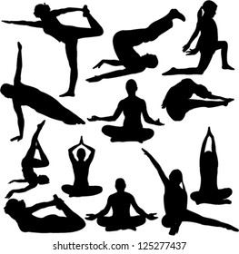 yoga collection - vector