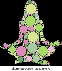 yoga color point vector art