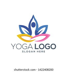 yoga colorful design vector illustration ready to use