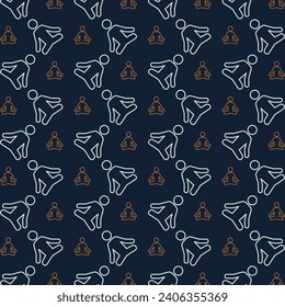 Yoga colorful repeating trendy pattern vector illustration background