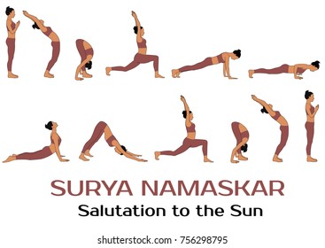 3,739 Sun salutation yoga Images, Stock Photos & Vectors | Shutterstock