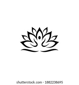 diseño de concepto de yoga e icono