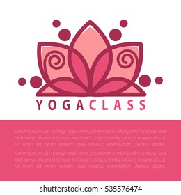 Yoga concept design template with copy space for text. Vector Illustration.