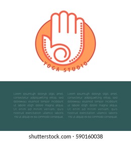Yoga concept design template with copy space for text. Vector Illustration.