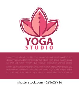 Yoga concept design template with copy space for text.