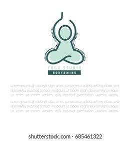 Yoga concept design template with copy space for text.