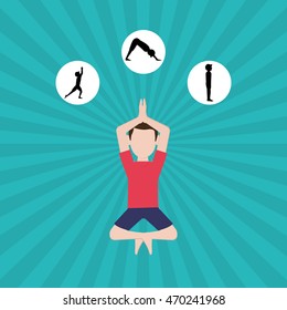 Yoga concept with icon design, vector illustration 10 eps graphic.