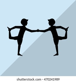 Yoga concept with icon design, vector illustration 10 eps graphic.