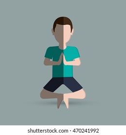 Yoga concept with icon design, vector illustration 10 eps graphic.