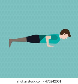 Yoga concept with icon design, vector illustration 10 eps graphic.
