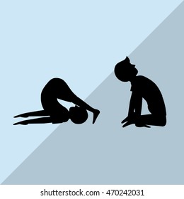 Yoga concept with icon design, vector illustration 10 eps graphic.