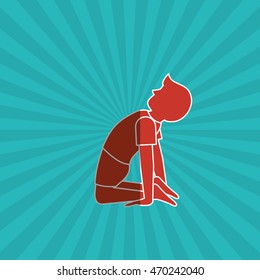 Yoga concept with icon design, vector illustration 10 eps graphic.