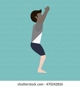Yoga concept with icon design, vector illustration 10 eps graphic.