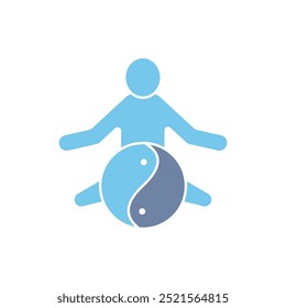 Icono de línea de concepto de yoga. Ilustración de elemento simple. diseño de símbolo de contorno de concepto de yoga.