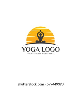 yoga concept logo icon vector template