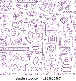 Yoga concept, seamless pattern for your design