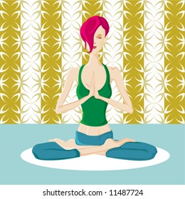yoga concept vector 2