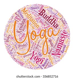 Yoga Concept Word Cloud