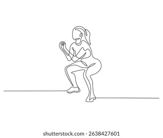 Yoga continuous line. Continuous one line drawing of predator yoga girl pose. Yoga, health, meditation concept. Single line drawing