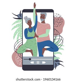 yoga for couples in a mobile app