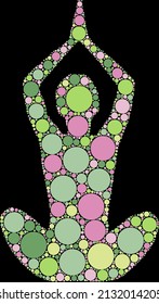 Yoga-Kriechpunkt-Vektorplakat