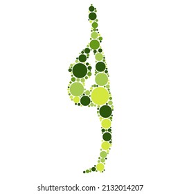yoga cricle point vector poster