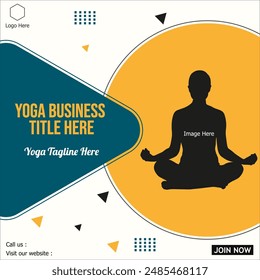 Yoga day background with meditation social media graphics background.