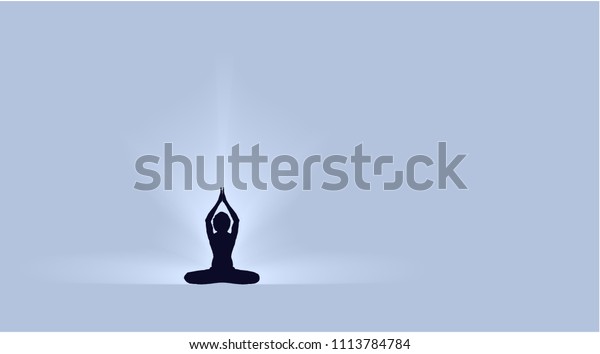 Yoga Day Banner Dark Yogi On Stock Vector (Royalty Free) 1113784784 ...