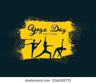 yoga day poster design with different poses