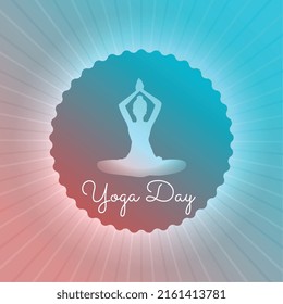 Yoga Day Poster Design With Energy Flow