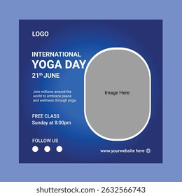 Projeto de postagem de mídia social do dia do Yoga