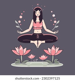 Ilustración plana vectorial del día del yoga