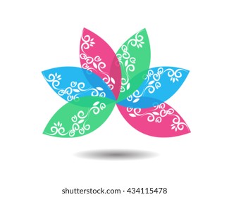 Yoga Decorative Leaf Logo