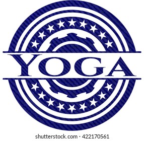 Yoga with denim texture