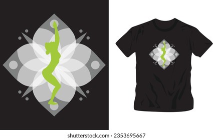 Yoga design concept t-shirt design editable template, Vector illustration for tshirt, hoodie, website, print, application, logo, clip art, poster and print on demand merchandise.