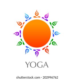 Yoga. Design element. Vector.