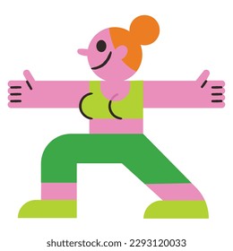 Yoga design element for website, application, printing, document, poster design, etc.