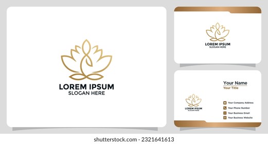 yoga design logo and business card