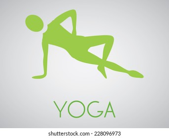 Yoga design over gray background, vector illustration