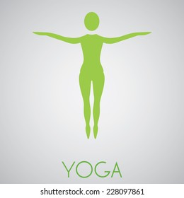 Yoga design over gray background, vector illustration