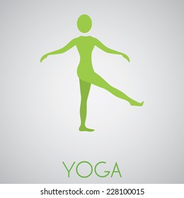 Yoga design over gray background, vector illustration