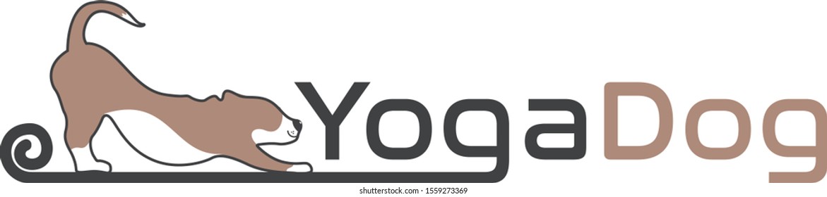 yoga dog for studio logo 