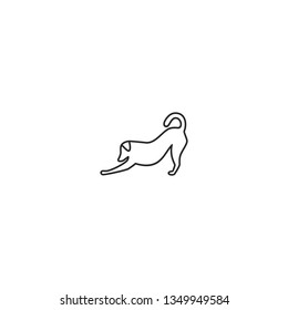 yoga dog vector