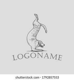 logotipo de dibujo vectorial de yoga