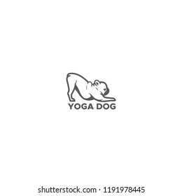 yoga dog vector logo