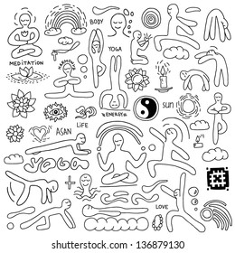 Yoga - doodles set