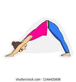 Yoga and downward-facing dog pose