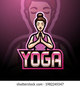 Yoga esport logo mascot design